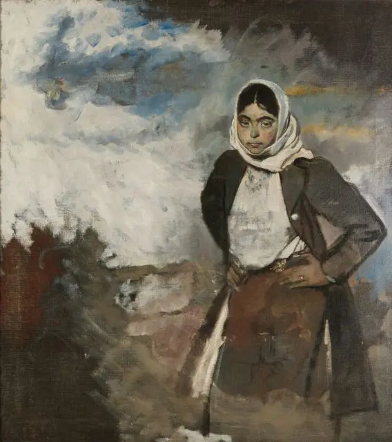 Edith, gypsy girl by William Orpen