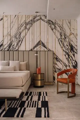 Hyderabad apartment marble wall background