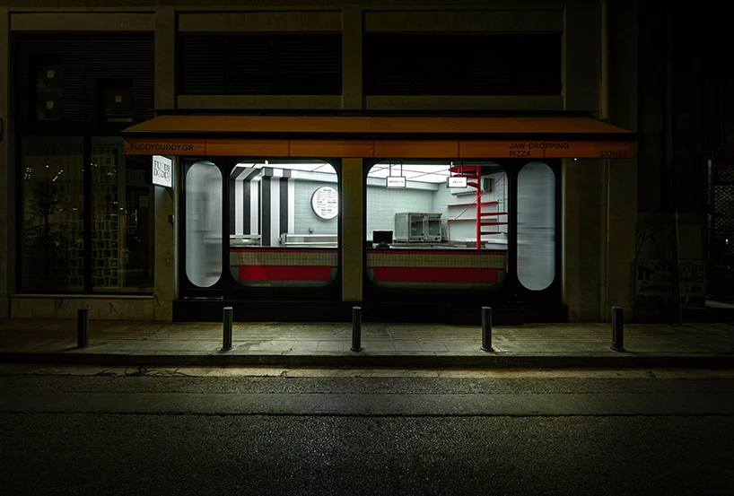 athenian pizza restaurant's retro interior evokes edward hopper's famous diner scenes