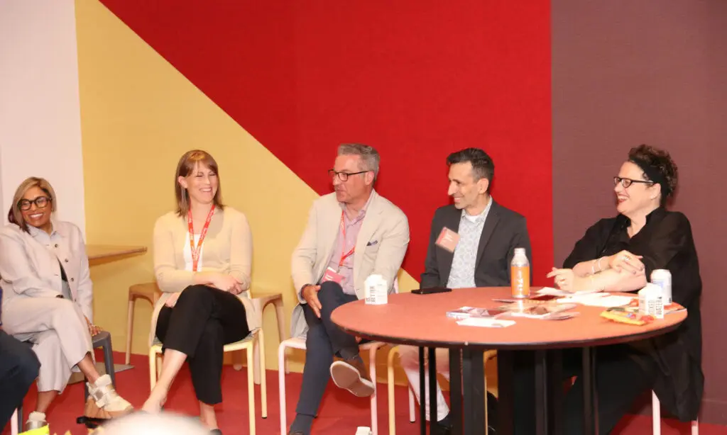 Cindy Allen with Designers during a roundtable at neocon