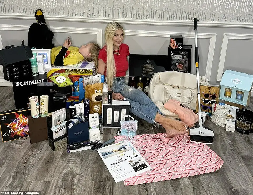 In an Instagram post promoting a giveaway on Valentine's Day, Tori posed among the household items up for grabs on what appeared to be the floor of the new home