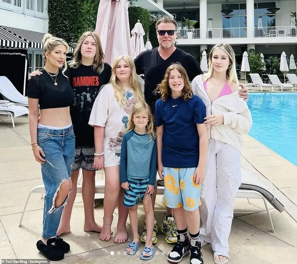 Tori and Dean - who are now separated - share five children: Liam, 16, Stella, 15, Hattie, 11, Finn, 10, and Beau, six