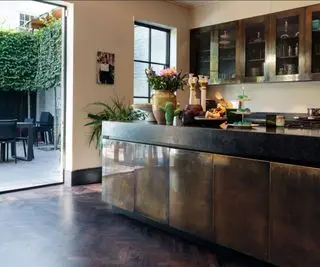 Black and bronze kitchen