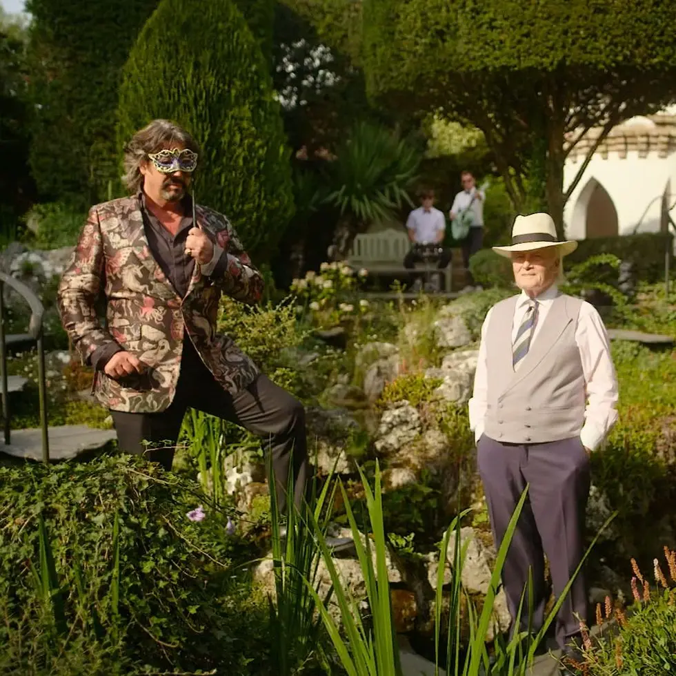 venetian house pictured laurence llewelyn bowen, musicians homeowner trevor with partner trixie son laurie