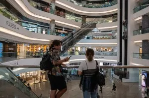 A general view showing the shopping mall Hong Kong Times Square in Causeway Bay