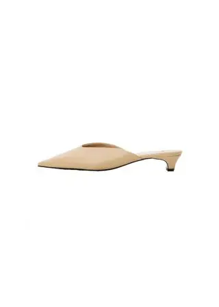 Pointed Toe Leather Shoes - Women