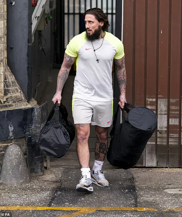 Stephen Bear outside HMP Brixton following his release from prison in January this year