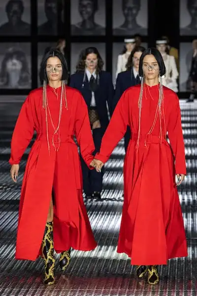 Matching taffeta looks from the spring/summer 2023 collection by Michele for Gucci. Photo: Gucci