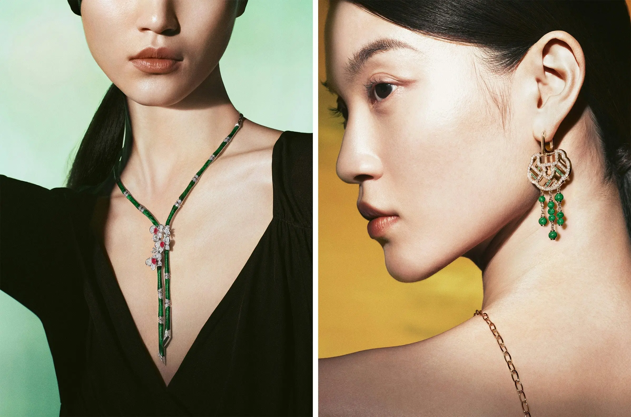 Bamboo and Yu Yi pieces from Qeelin’s second Miracle Garden fine jewelry collection. Photo: Qeelin