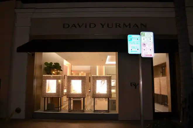 Windows were smashed early morning Feb. 20 at the David Yurman store on Worth Avenue in Palm Beach by a man who police said fled the scene on an electric scooter before ending up in the Intracoastal Waterway.