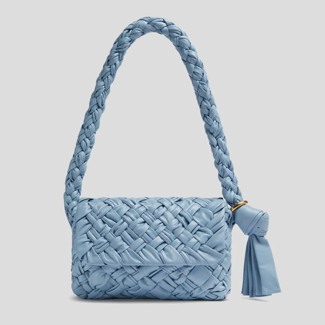 Bottega Veneta's pastel blue Città bag designed by Matthieu Blazy