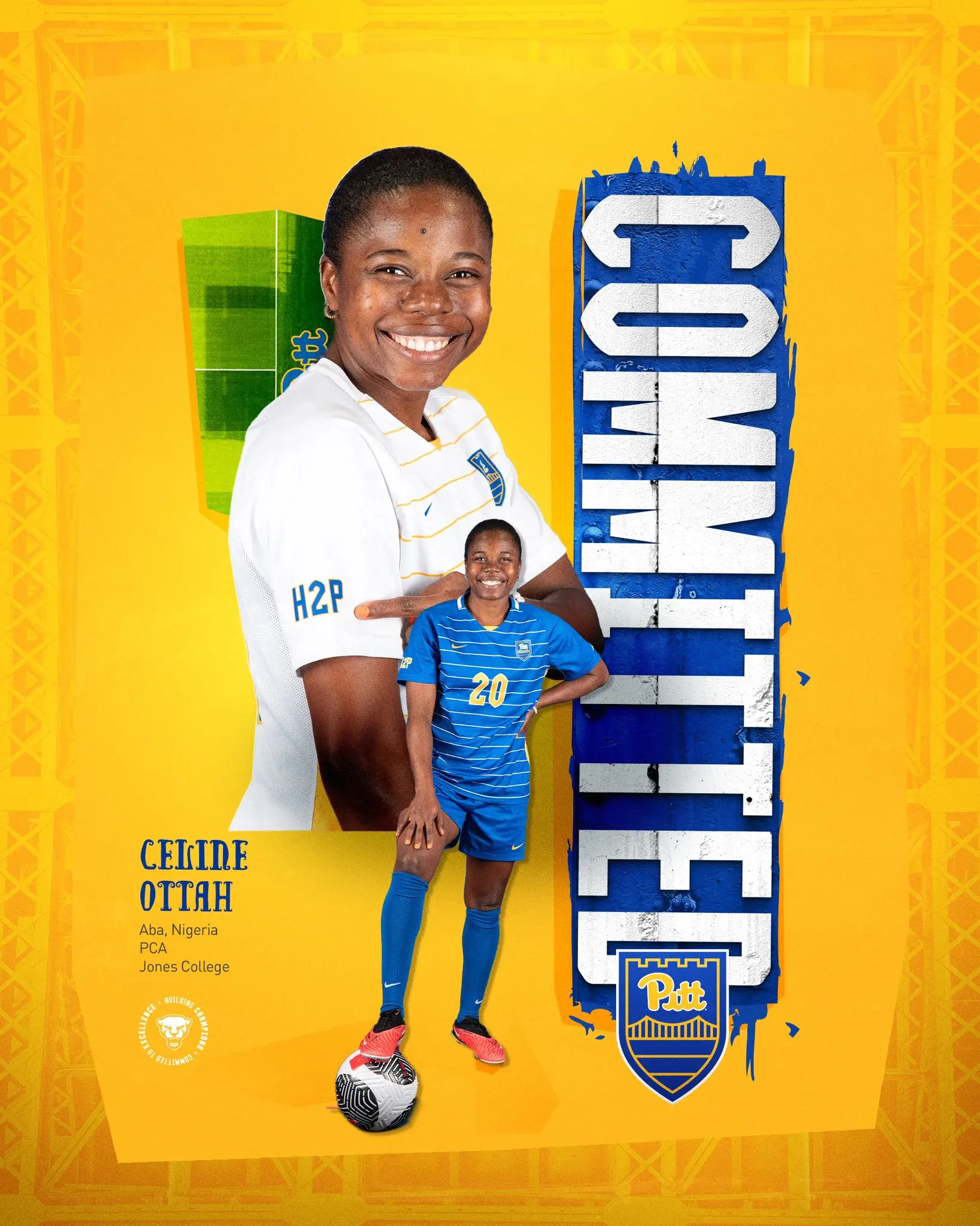 Pitt women's soccer adds Junior college transfer and Nigerian International Celine Ottah