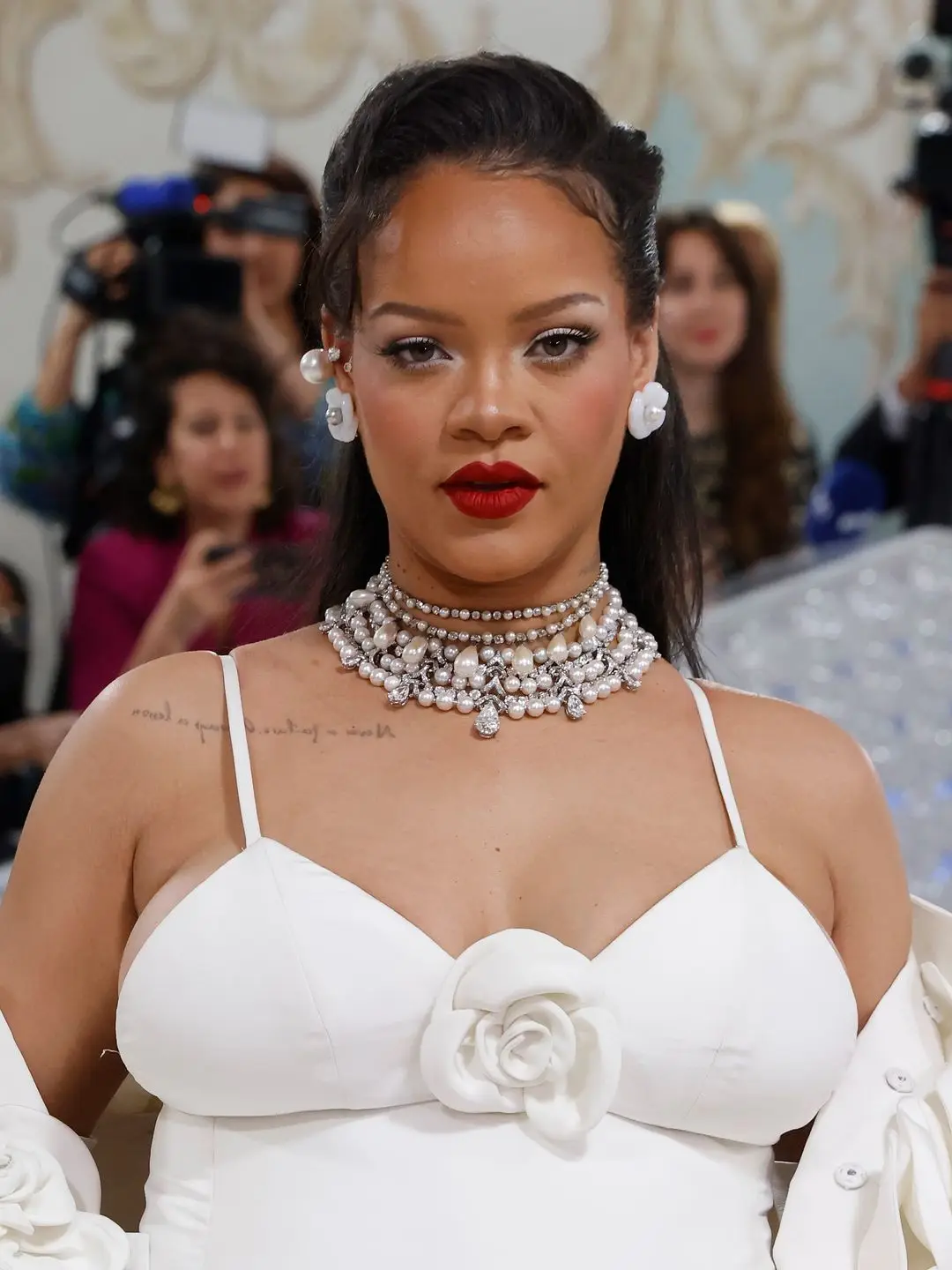 Rihanna attends the 2023 Costume Institute Benefit celebrating 