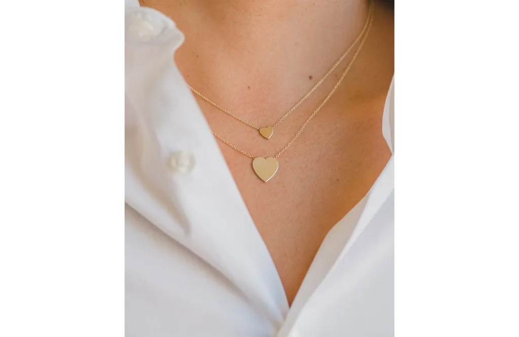 14K Gold Heart Necklaces - Mommy + Me