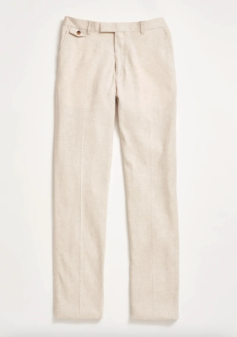 Herringbone Flat Front Trouser