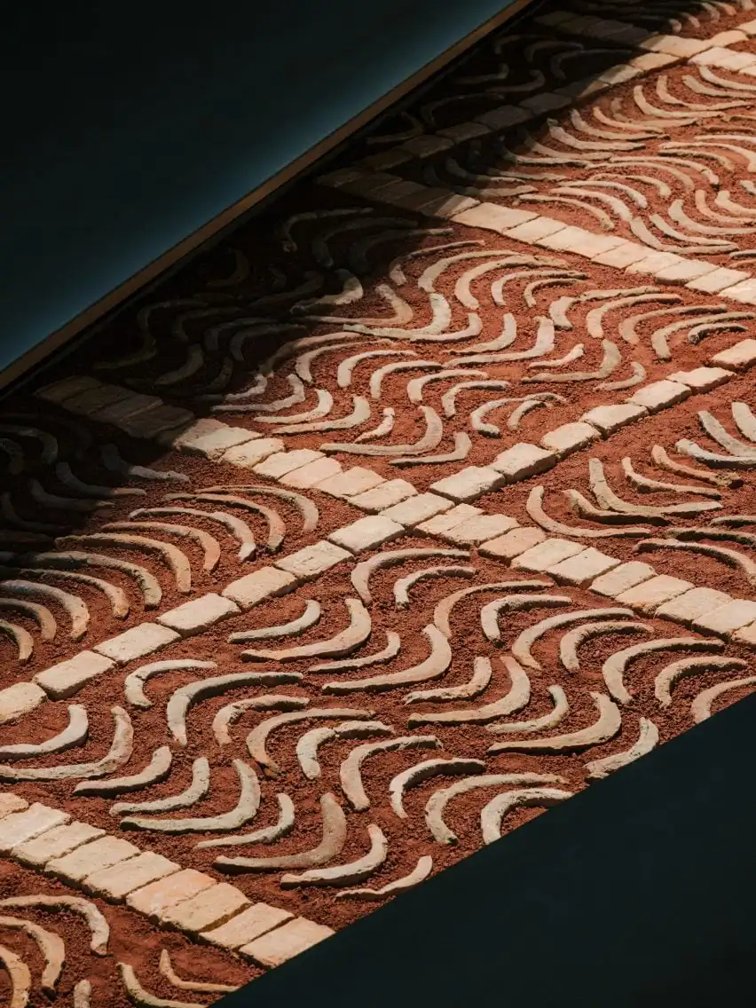 Decorative floor made from natural materials