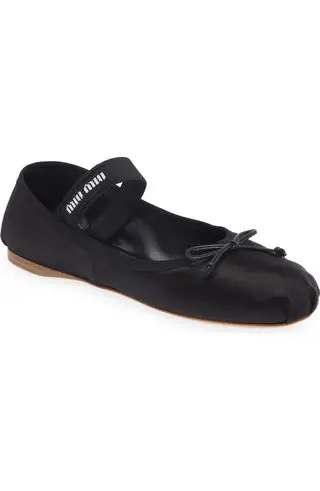 Logo Strap Ballet Flat