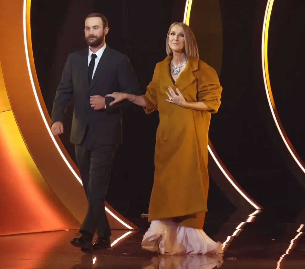 celine dion and son rene charles grammys 2024