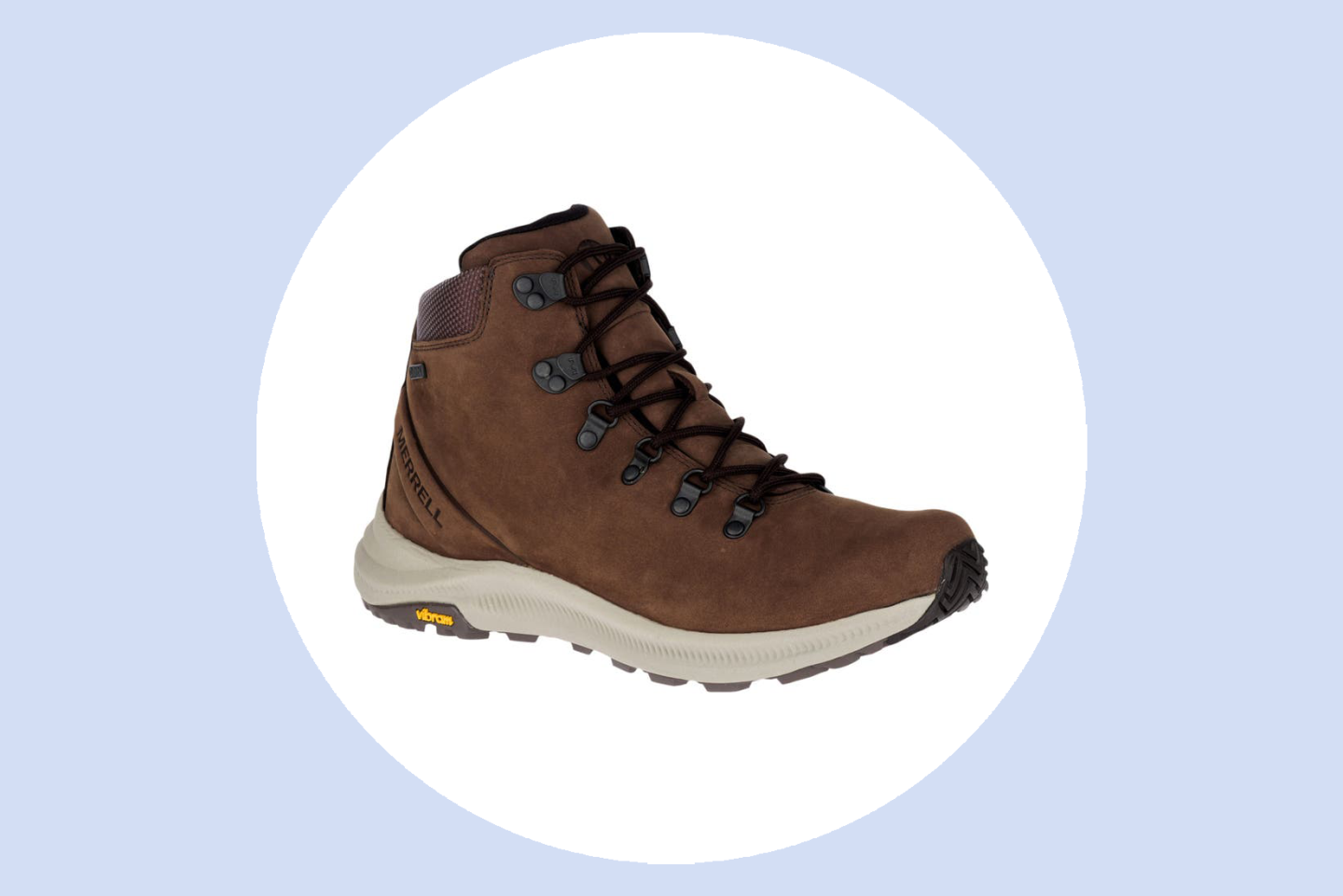 One brown Merrell Hiking Boot