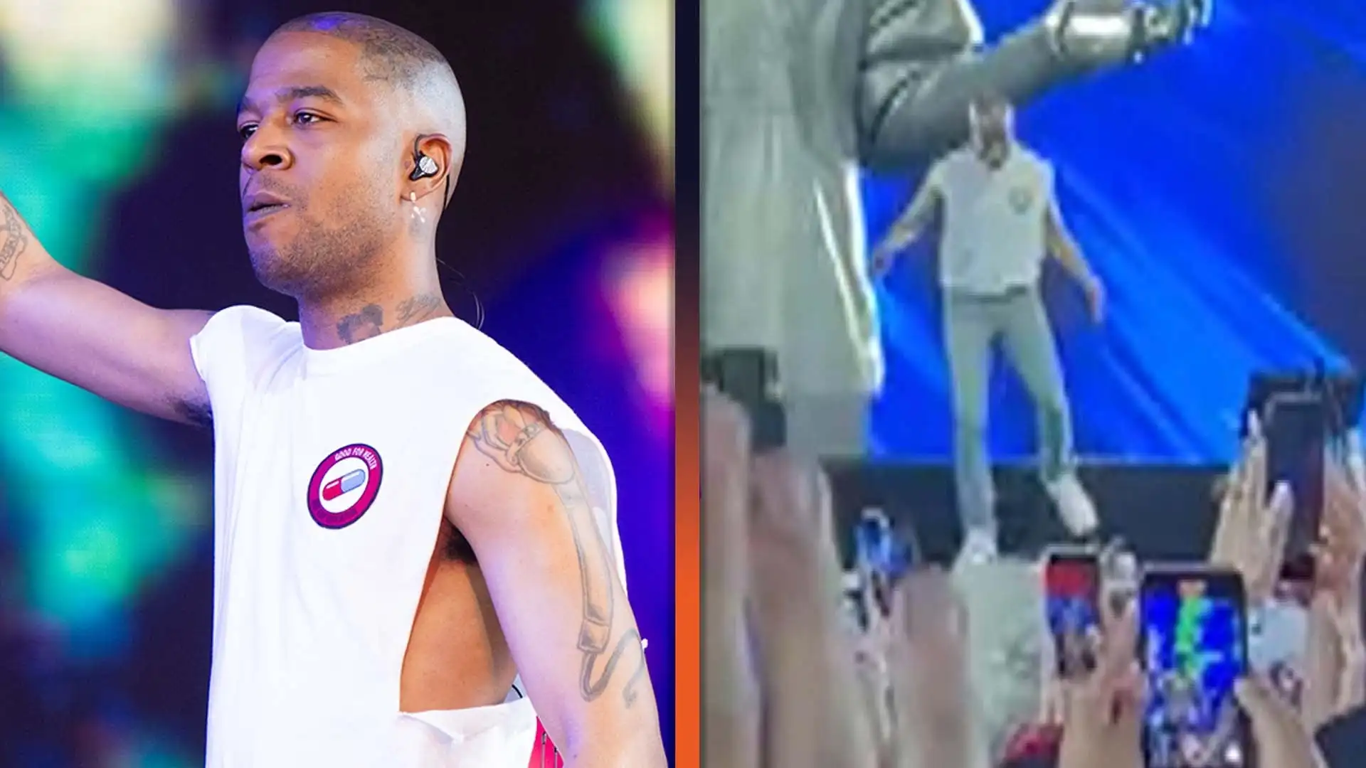 Watch Kid Cudi Break His Foot During Coachella Performance