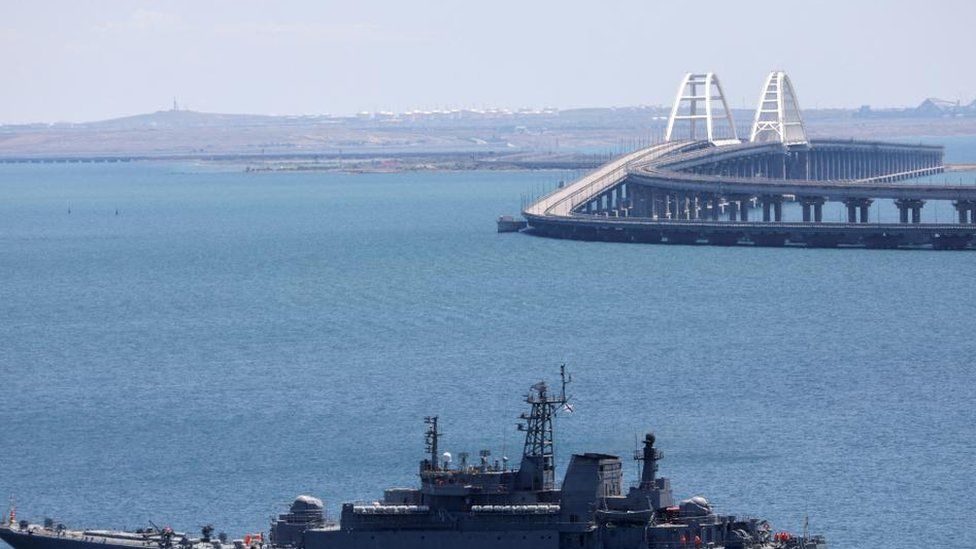 Crimea bridge closed after fuel depot hit