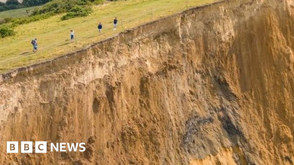 Drone footage shows scale of massive landslip