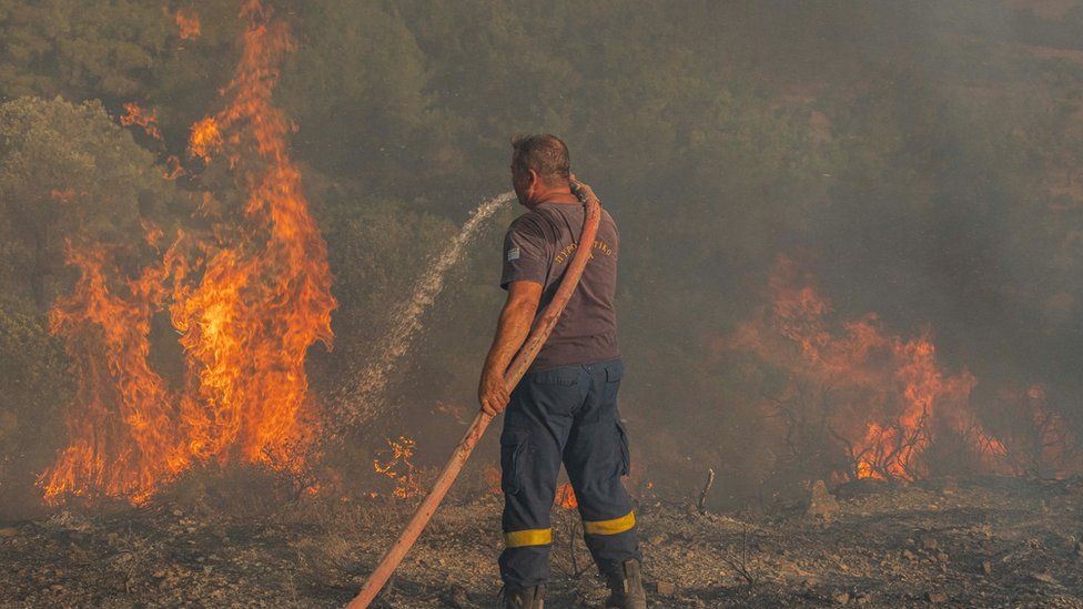 Rhodes fires: Planes sent to collect stranded Britons