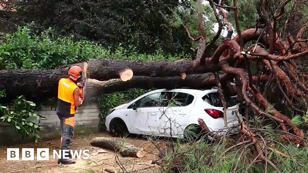 Severe summer storms sweep across northern Italy