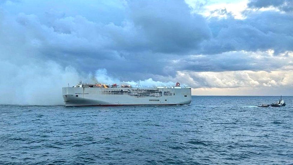 Ameland rescue: Ship with 3,000 cars in deadly fire off Dutch coast