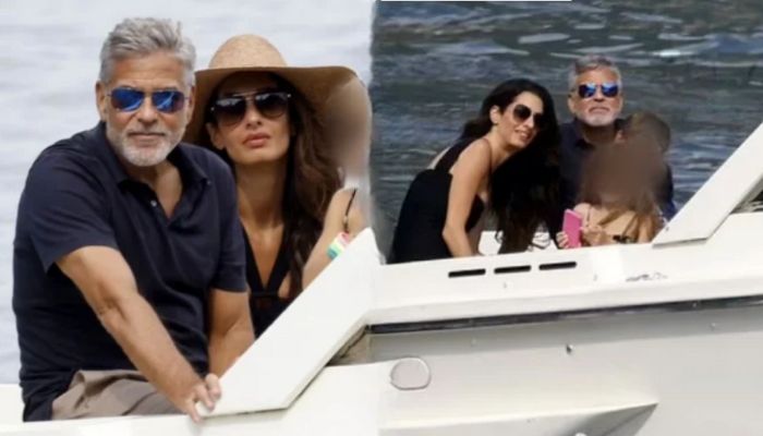 George Clooney Spends the Day with His Kids