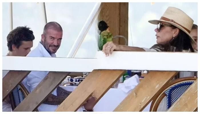 David Beckham Turns Heads with His Trimmed Hair as He Has Lunch with His Family