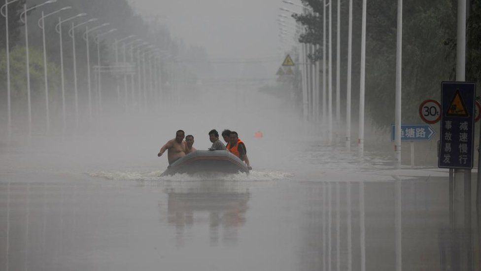 China floods: Torrential rains in Hebei province leave 10 dead