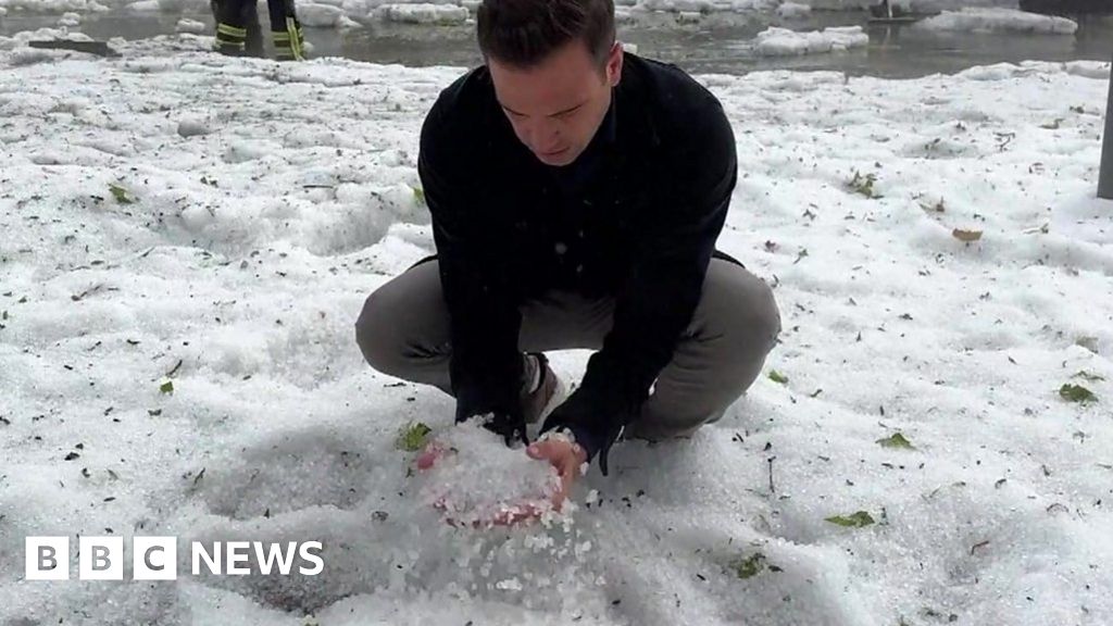 German city hit by massive hail storm