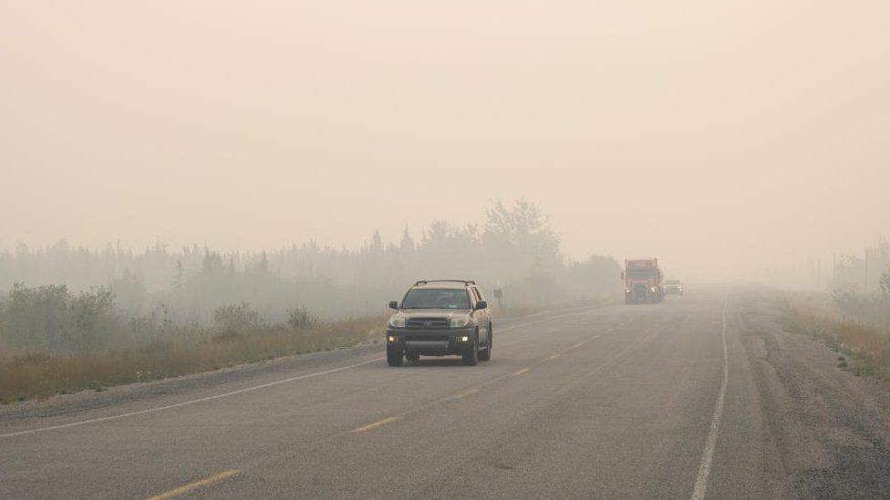 Canada wildfire: Car ‘began melting’ as family evacuated north