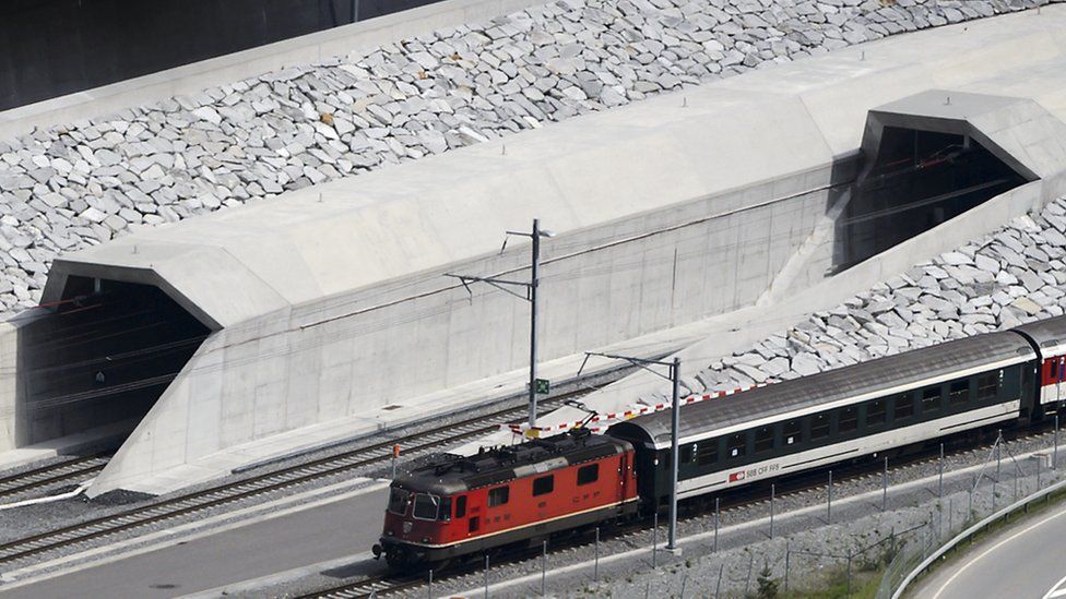 Gotthard: World’s longest rail tunnel shut for months after freight crash