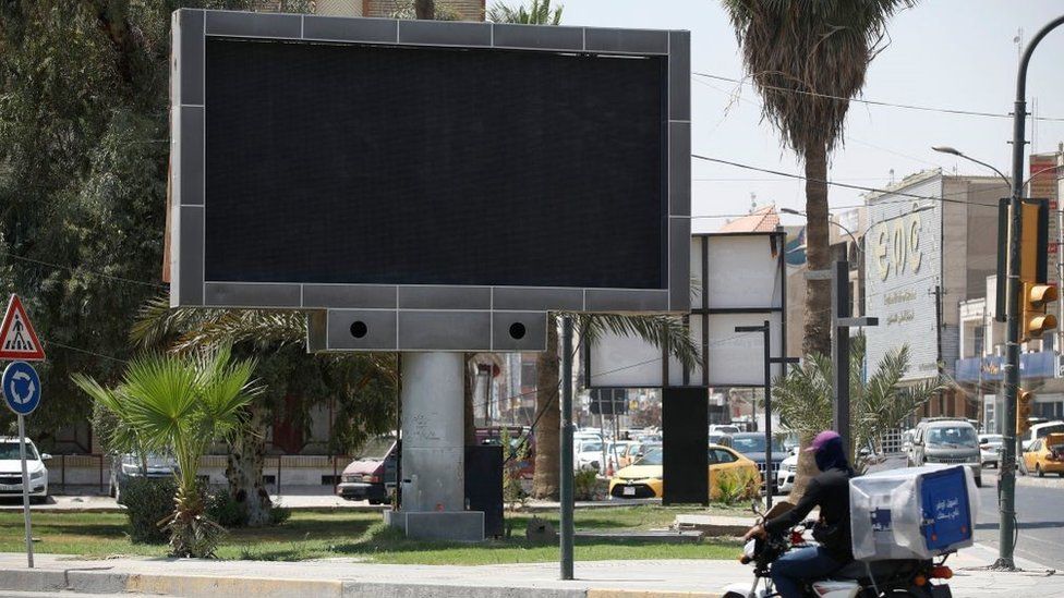 Baghdad advertising boards turned off over porn screening