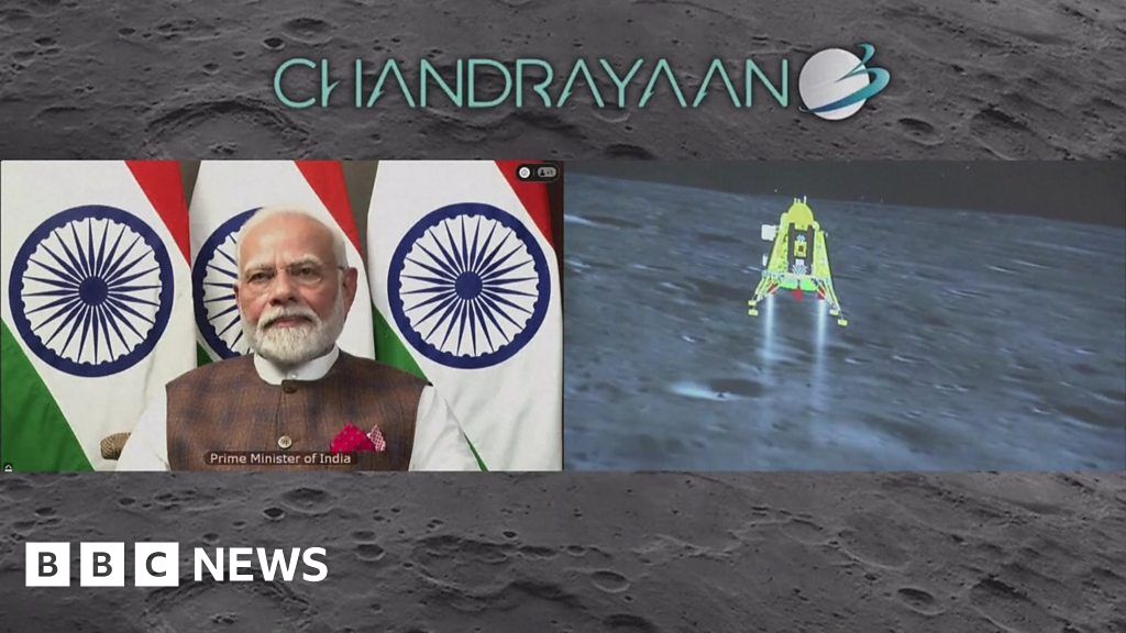 Watch India’s successful landing on the Moon