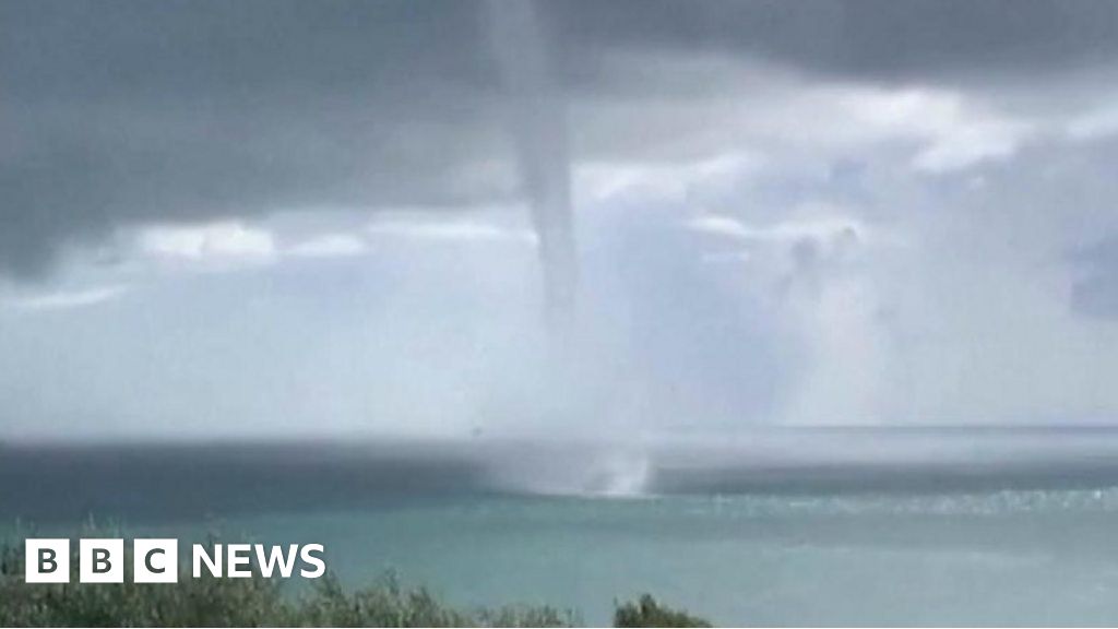 Watch: Huge waterspout caught on camera off Isle of Wight