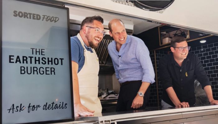 In an Unexpected Appearance, Prince William Serves Hamburgers from a Food Truck