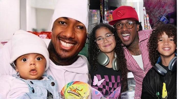 Nick Cannon Has a Blast with His Little Ones