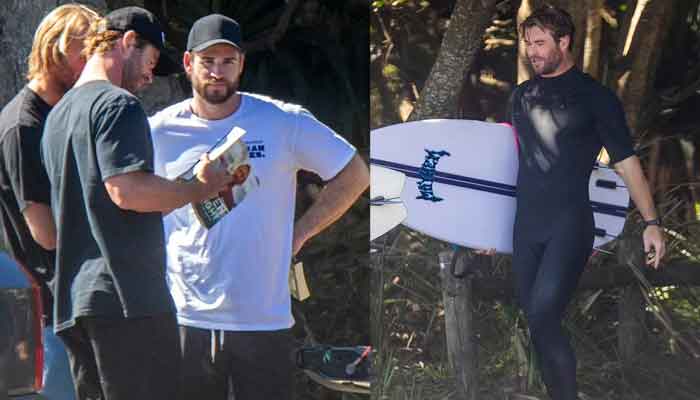 Chris Hemsworth Spends His 40th Birthday Surfing with His Brother Liam and His Best Friend