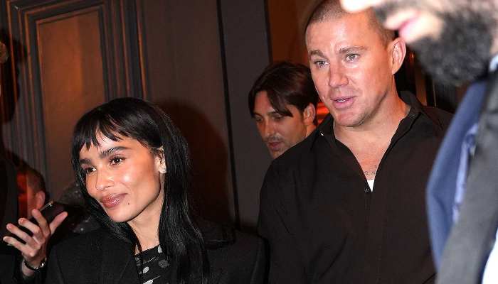 Channing Tatum and Zoe Kravitz Cuddle Together at Paris Fashion Week