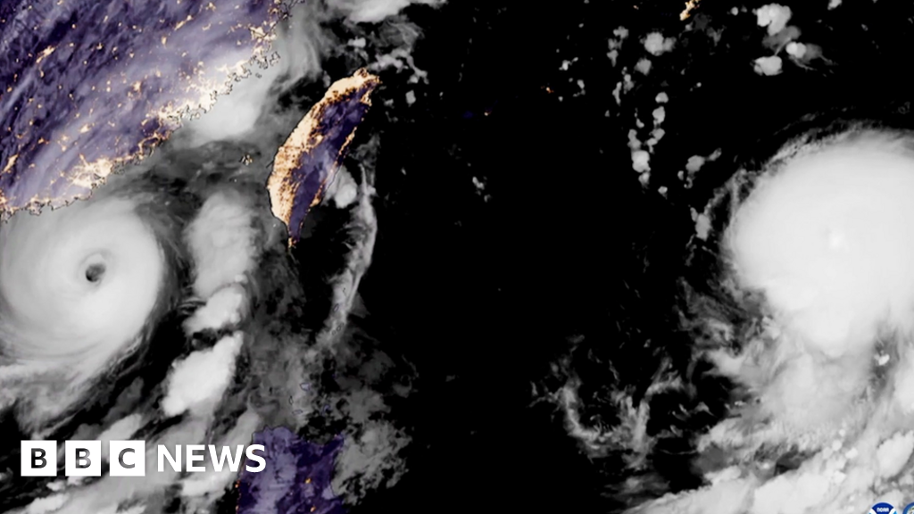 Watch: Typhoon Saola and Storm Haikui seen from satellite