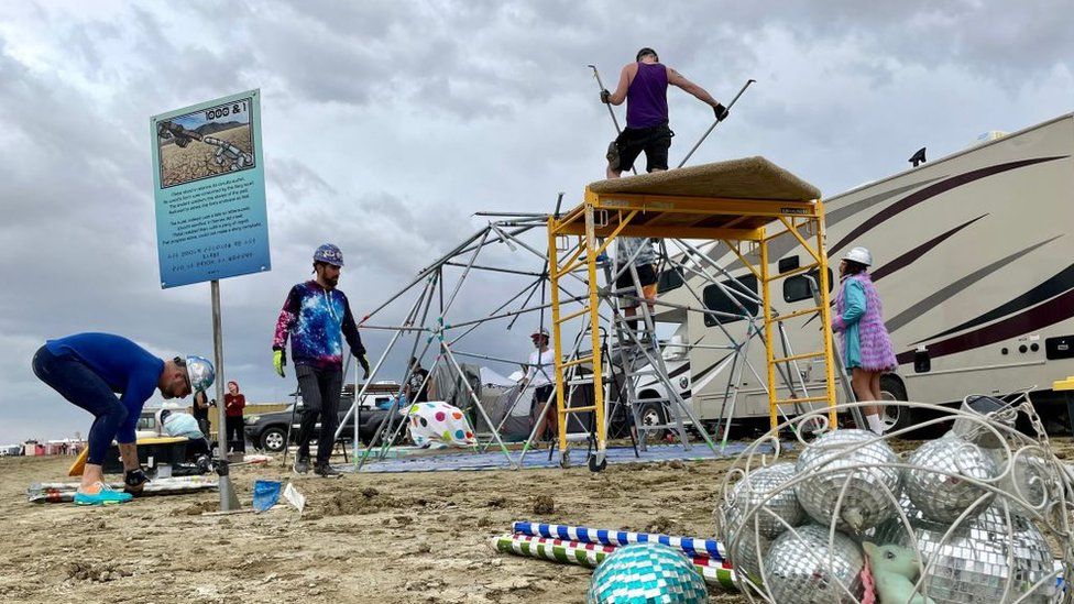 Burning Man: Revellers begin to leave as boggy conditions improve