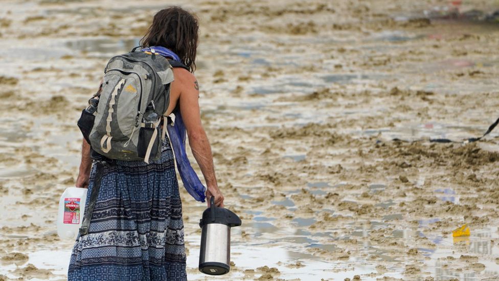 Burning Man festivalgoers on the mood from the mud