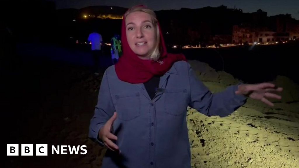 BBC correspondent arrives in flood-hit Derna