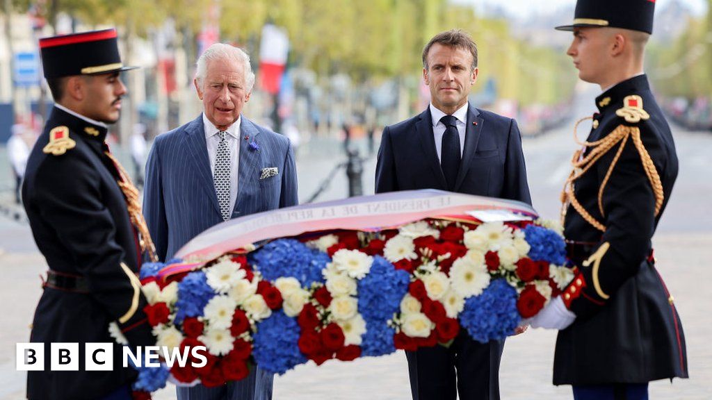 Watch: Paris ceremony for King Charles in France