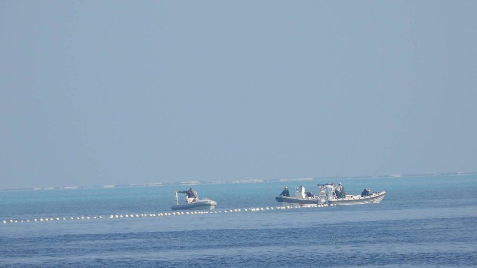 Philippines condemns Chinese floating barrier in South China Sea