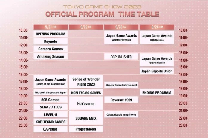 Programação da Tokyo Game Show 2023 é anunciada