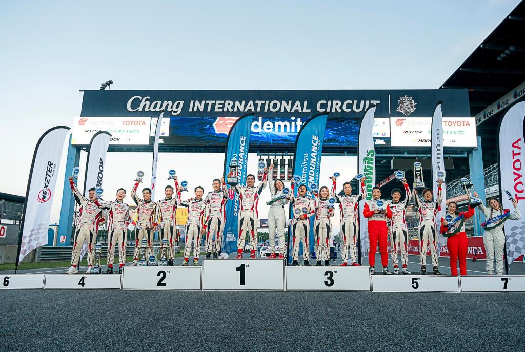 “โตโยต้า กาซูฯ” เหมาโพเดียม คว้าทริปเปิ้ลแชมป์ 3 รุ่น ศึก IDEMITSU SUPER ENDURANCE SEA ที่บุรีรัมย์